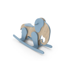 Blue Elephant Rocking Horse PNG & PSD Images