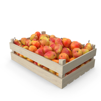 Red Pears Wooden Crate PNG & PSD Images