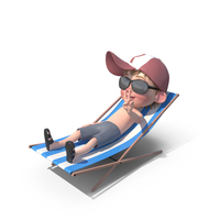Cartoon Boy Harry Sunbathing PNG & PSD Images