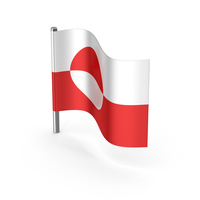 Greenland Cartoon Flag PNG & PSD Images