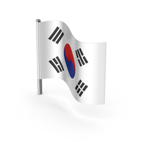 South Korea Cartoon Flag PNG & PSD Images