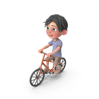 Cartoon Boy Jack Riding Bicycle PNG & PSD Images