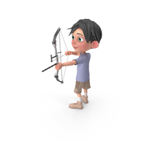 Cartoon Boy Jack Using A Bow PNG & PSD Images