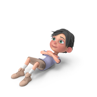Cartoon Boy Jack Doing Crunches PNG & PSD Images