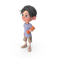 Cartoon Boy Jack Lifting Dumbbell PNG & PSD Images
