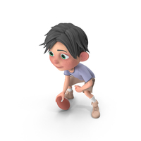 Cartoon Boy Jack Playing Football PNG & PSD Images