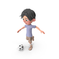 Cartoon Boy Jack Playing Soccer PNG & PSD Images