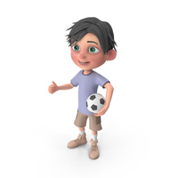 Cartoon Boy Jack Playing Soccer PNG & PSD Images