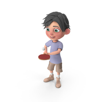 Cartoon Boy Jack Playing Table Tennis PNG & PSD Images