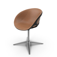 Nest Shaped Chair Leather Walnut PNG & PSD Images