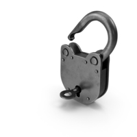 Padlock with Key Open PNG & PSD Images