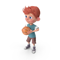 Cartoon Boy Charlie Playing Basketball PNG & PSD Images