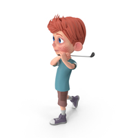 Cartoon Boy Charlie Golfing PNG & PSD Images