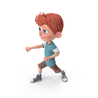 Cartoon Boy Charlie Punching PNG & PSD Images