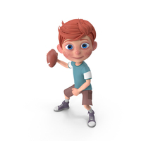 Cartoon Boy Charlie Playing Football PNG & PSD Images