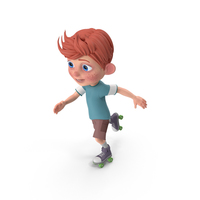 Cartoon Boy Charlie Skating PNG & PSD Images