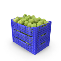 Plastic Crates with Apples Granny Smith PNG & PSD Images