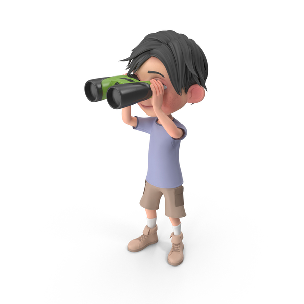 looking through binoculars cartoon