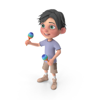 Cartoon Boy Jack Playing Maracas PNG & PSD Images