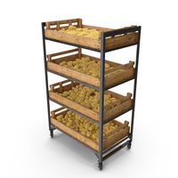 Shelf With Potatoes PNG & PSD Images