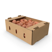 Cardboard Box Of Red Potatoes PNG & PSD Images