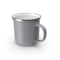 Large Light Grey Enamel Mug PNG & PSD Images