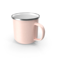Large Light Pink Enamel Mug PNG & PSD Images