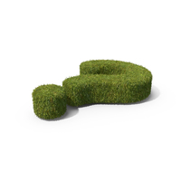 Grass Question Mark Symbol on Ground PNG & PSD Images