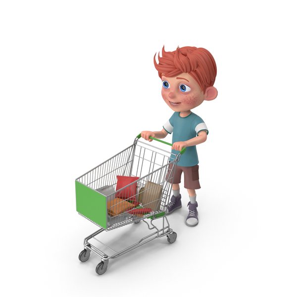 Cartoon Boy Charlie Holding Shopping Cart PNG Images & PSDs for Download |  PixelSquid - S11216709A