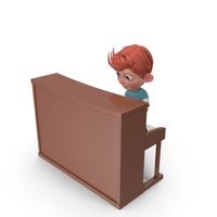 Cartoon Boy Charlie Playing Piano PNG & PSD Images
