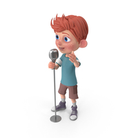 Cartoon Boy Charlie Singing PNG & PSD Images