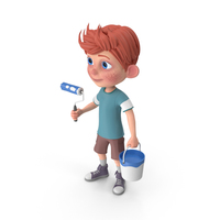 Cartoon Boy Charlie Painting PNG & PSD Images