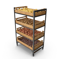 Shelf With Potatoes PNG & PSD Images