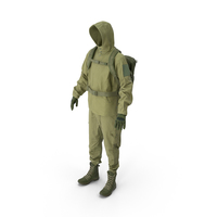 Military Green Uniform With Boots Gloves Backpack PNG & PSD Images