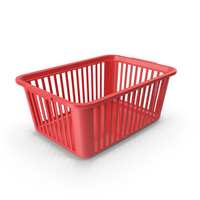 Plastic Handy Basket Red PNG & PSD Images