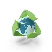 Recycle with Globe PNG & PSD Images