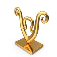 Golden Abstract Figure PNG & PSD Images