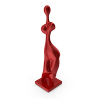 Virgo Modernist Sculpture Red PNG & PSD Images