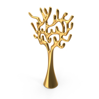 Tree Sculpture Gold PNG & PSD Images