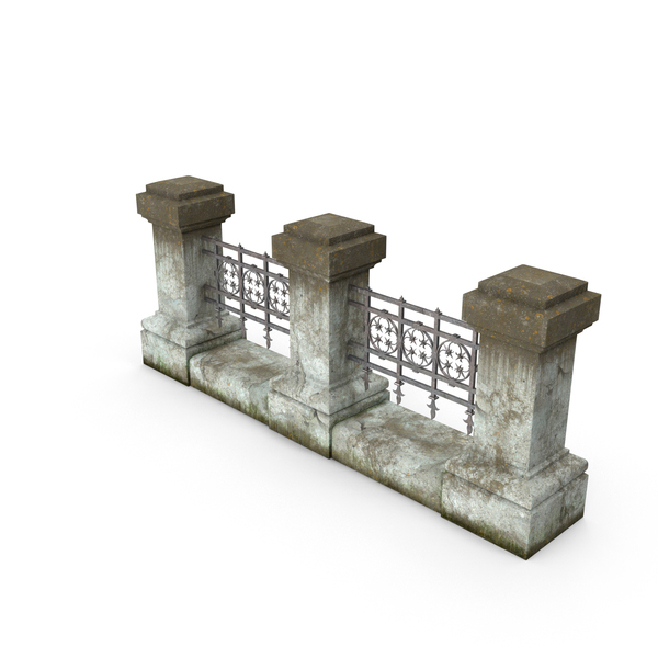 Concrete Iron Fence PNG & PSD Images