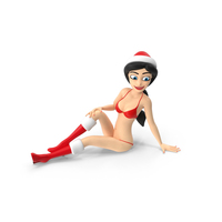 Santa Woman in Bikini PNG & PSD Images