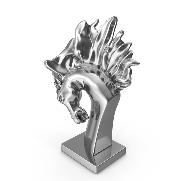 Stallion Statue Steel PNG & PSD Images
