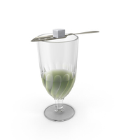 Absinthe Swirlglass With Spoon PNG & PSD Images