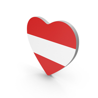 Austria Heart Flag PNG & PSD Images