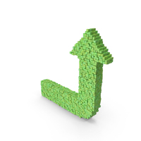 Voxel Arrow Turn PNG & PSD Images