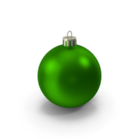 绿色圣诞装饰品PNG和PSD图像