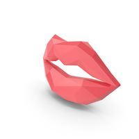 Lips Kiss Low Poly PNG & PSD Images