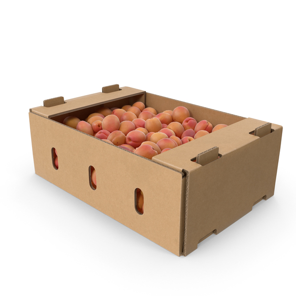 Cardboard Box Of Apricots PNG & PSD Images