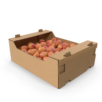 Cardboard Box Of Apricots PNG & PSD Images