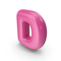 Toon Balloon Letter D PNG & PSD Images